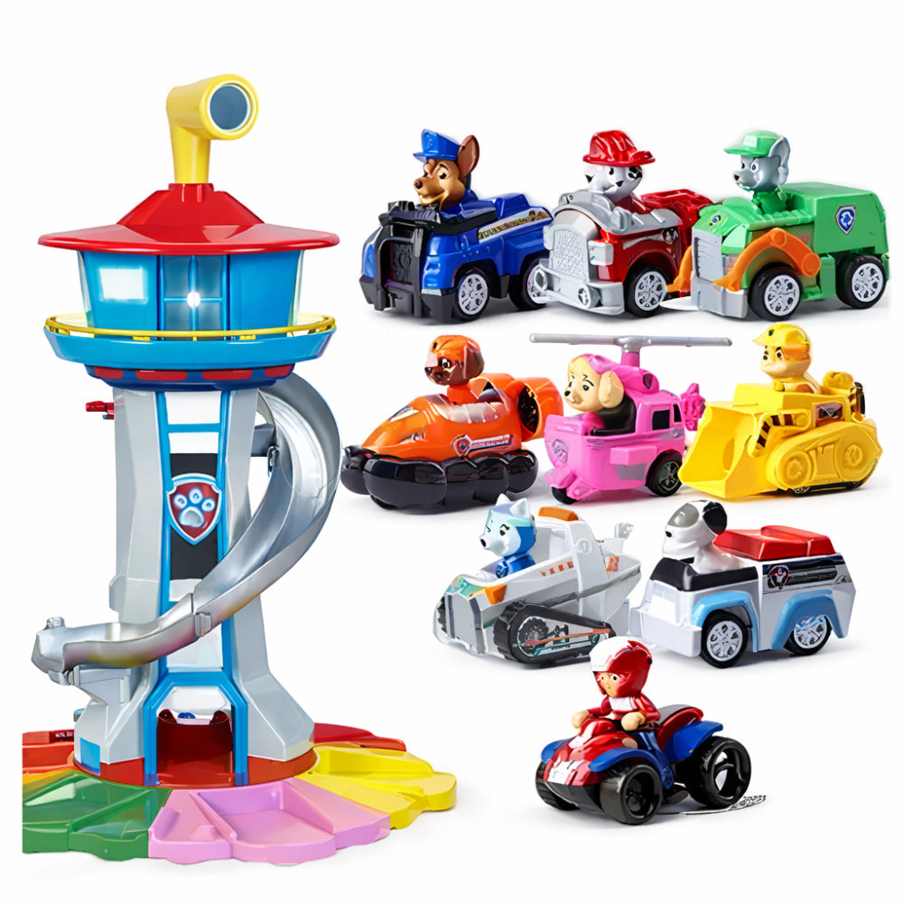 Children's Racing Car Tower — Gravity Drop Chute Playset