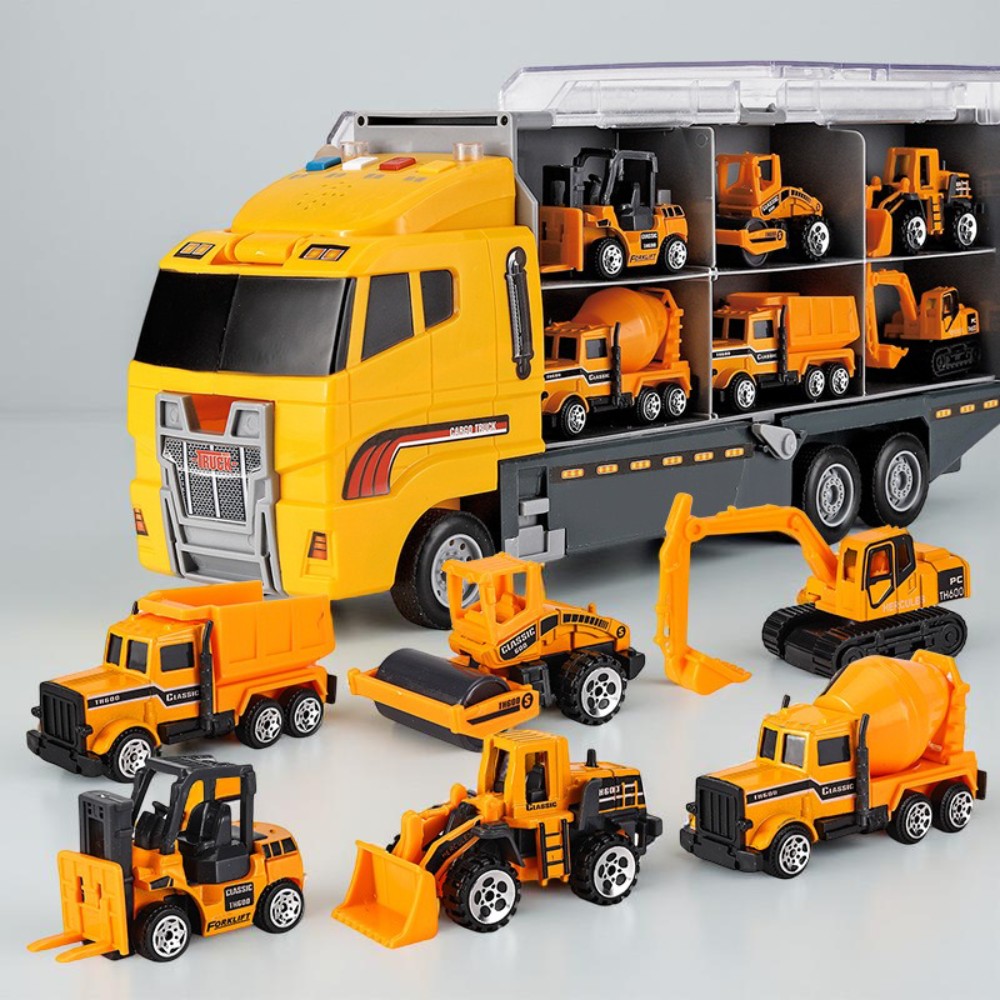 Alloy Mini Truck Carrier Set — Durable Metal Toy Transporter