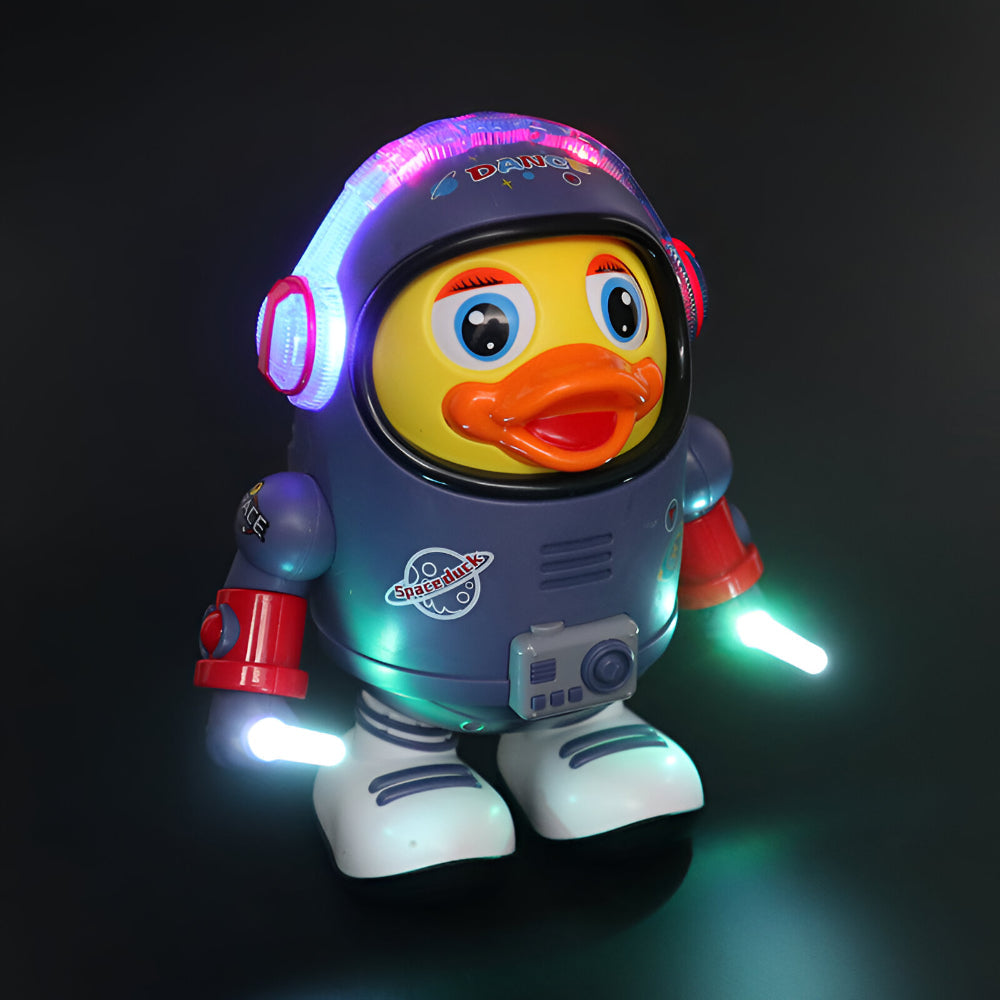 Jouet musical interactif canard astronaute - mouvements dansants, lumières synchronisées et mélodies entraînantes
