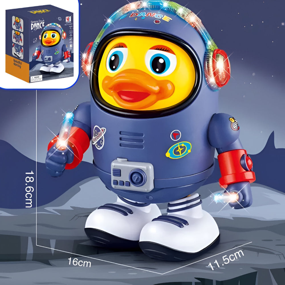 Jouet musical interactif canard astronaute - mouvements dansants, lumières synchronisées et mélodies entraînantes