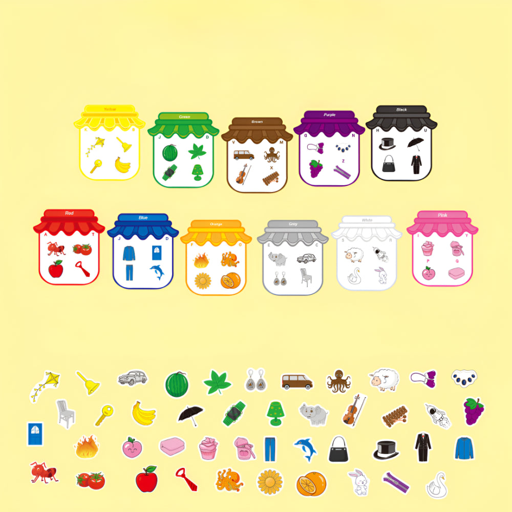 Toy Magnetic Sticker Color Sorting Board Learning Set | Meowbutter