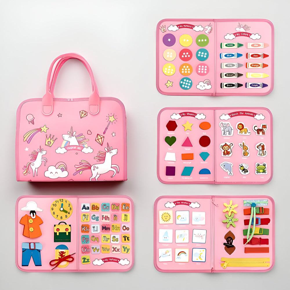 Toy Sensory Montessori Activity Board Travel Case | Meowbutter