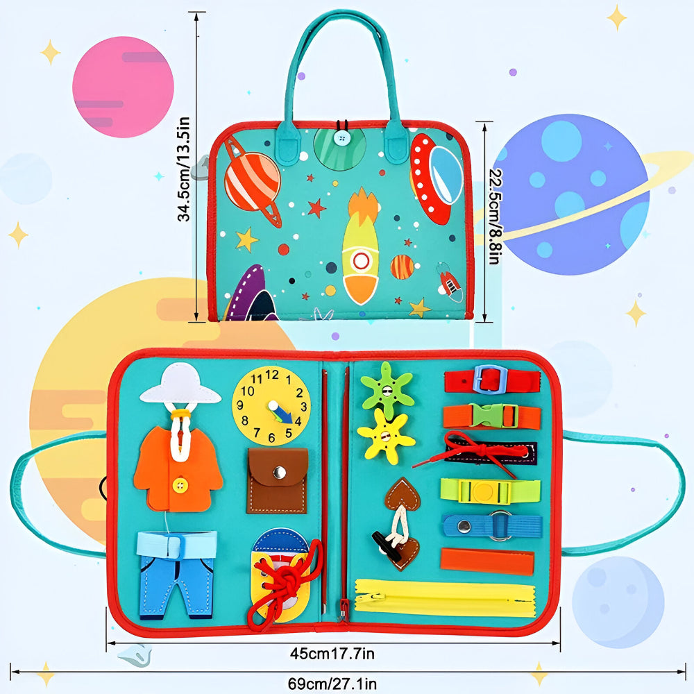 Toy Sensory Montessori Activity Board Travel Case | Meowbutter