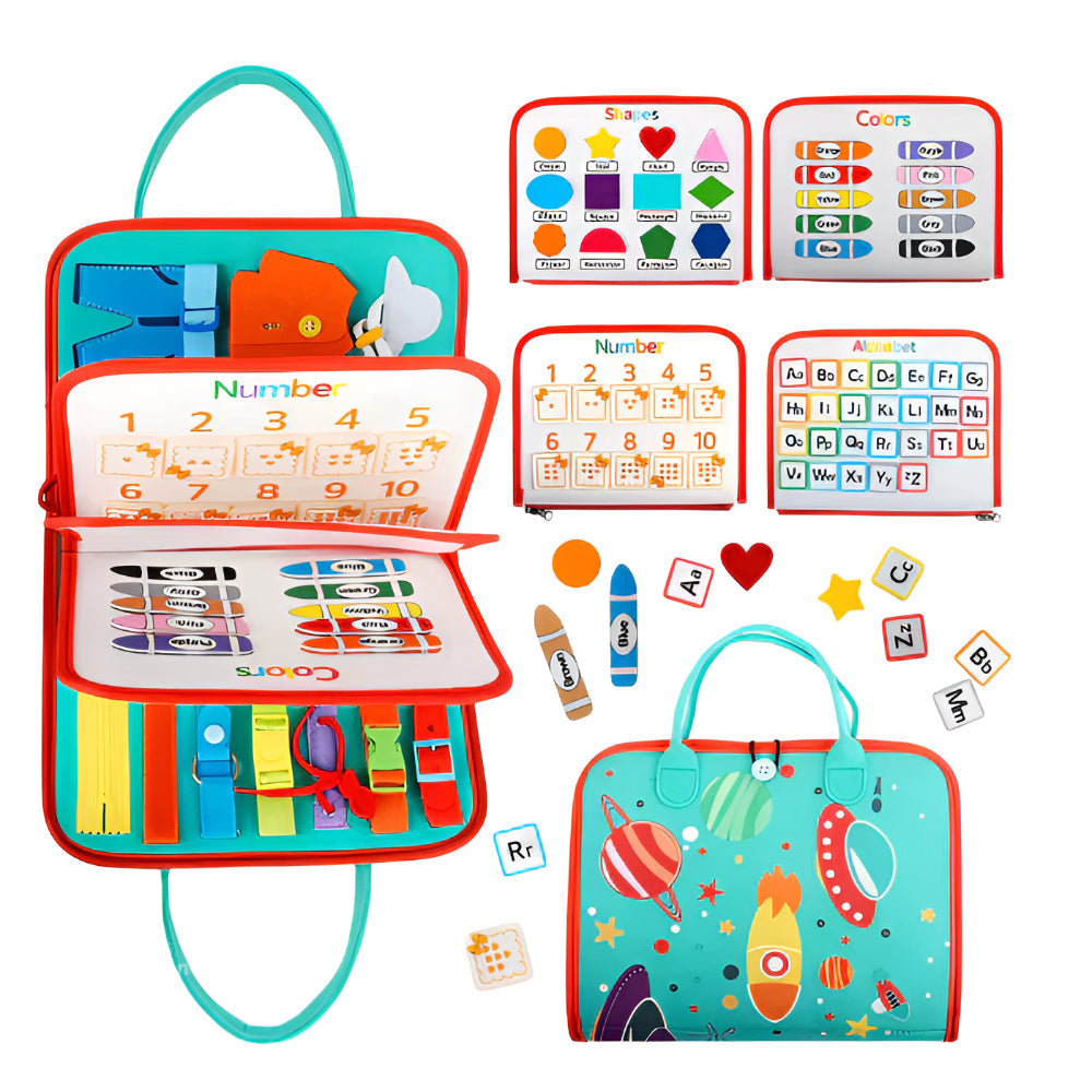 Toy Sensory Montessori Activity Board Travel Case | Meowbutter