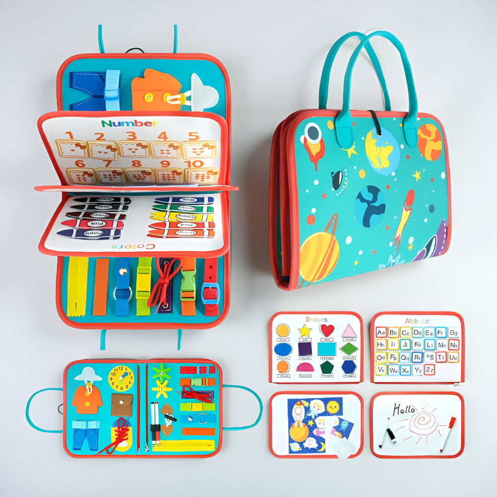 Toy Sensory Montessori Activity Board Travel Case | Meowbutter