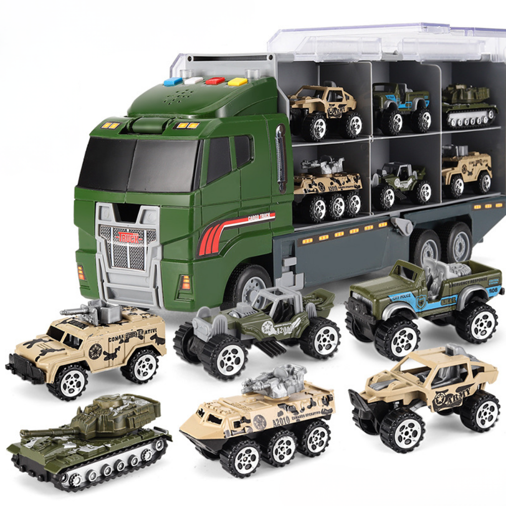Toy Construction Vehicle Set Alloy Mini Truck Play Carrier Kit | Meowbutter