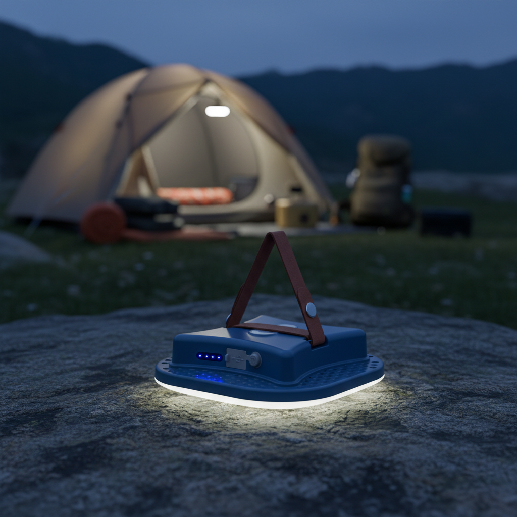 EcoBrighto bærbar LED-campinglykt - solcelledrevet lading