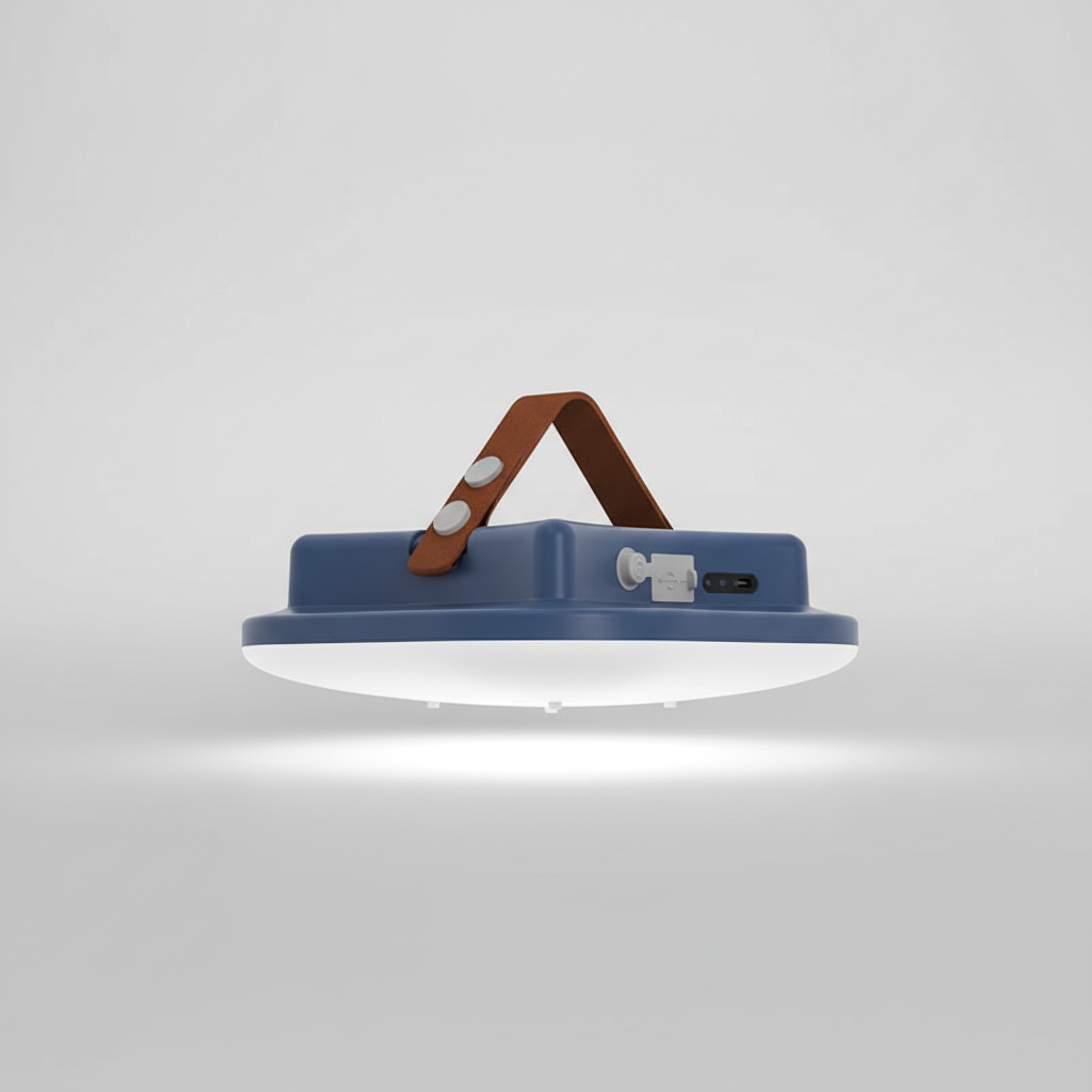 EcoBrighto bærbar LED-campinglykt - solcelledrevet lading
