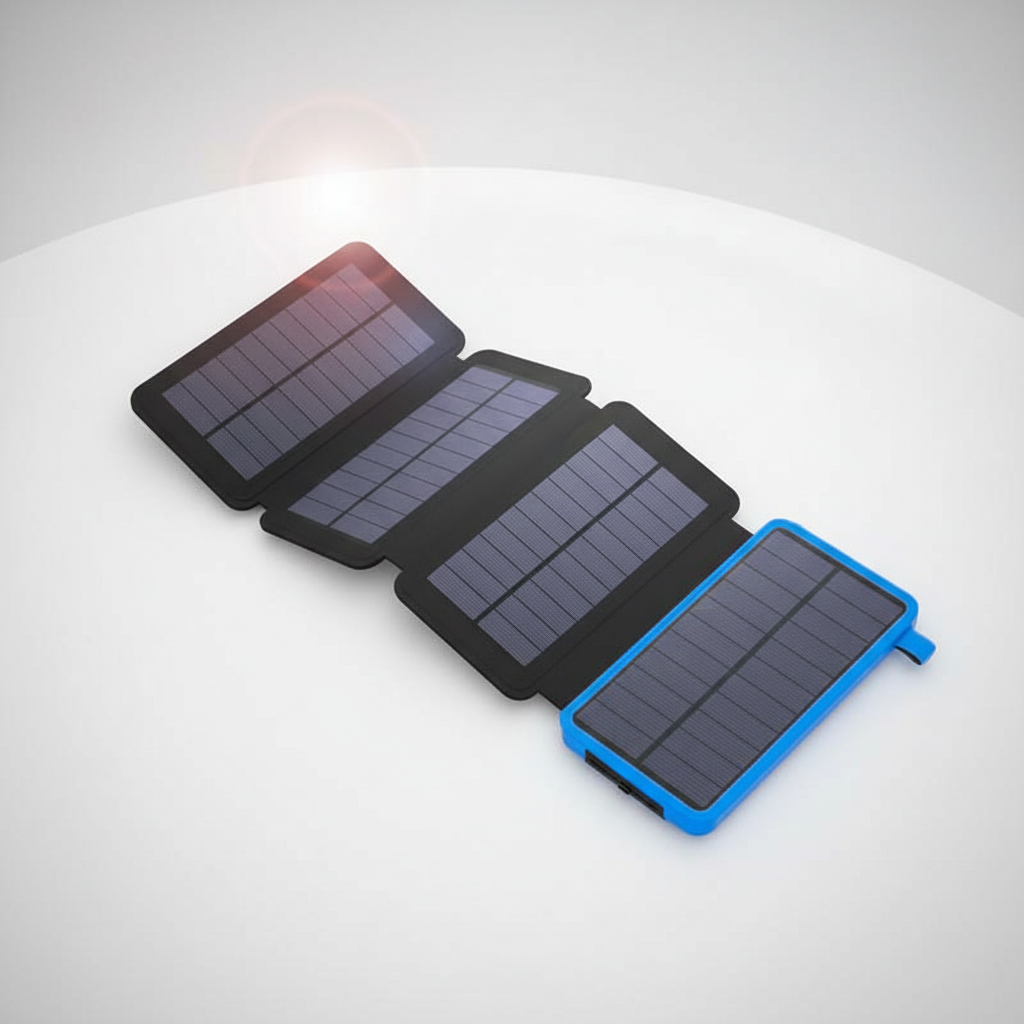 SunChargeo Plastic Solar Power Bank — Built-In Flashlight