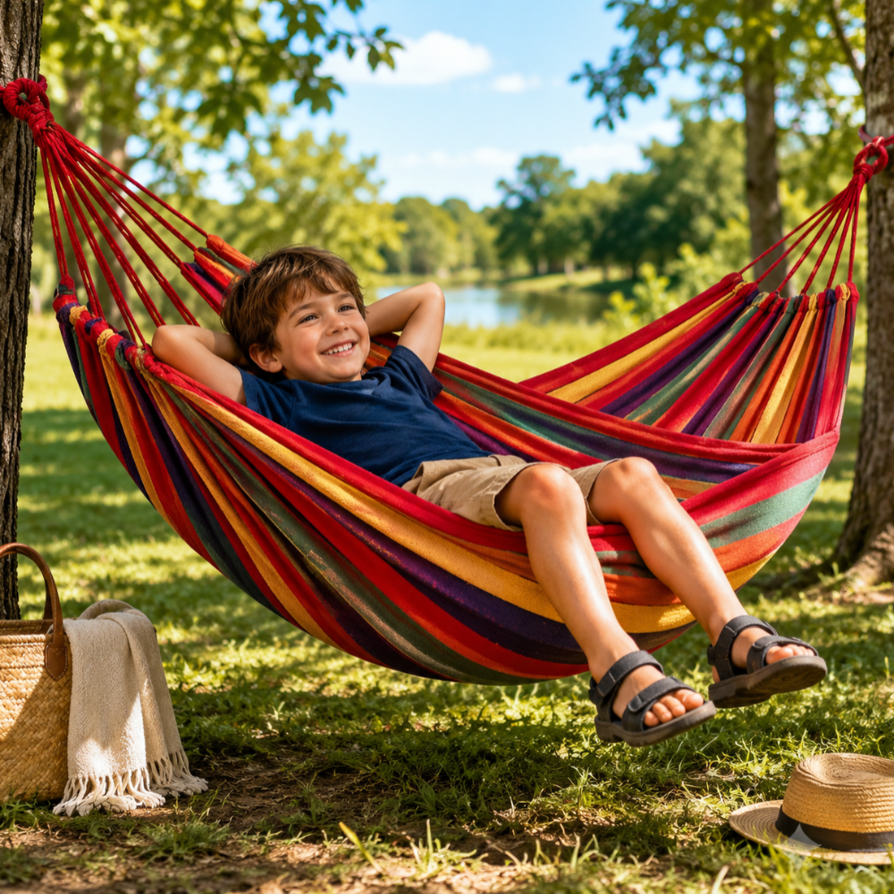 Travel Camping Hammock Portable Lightweight Mesh Canvas | Meowbutter