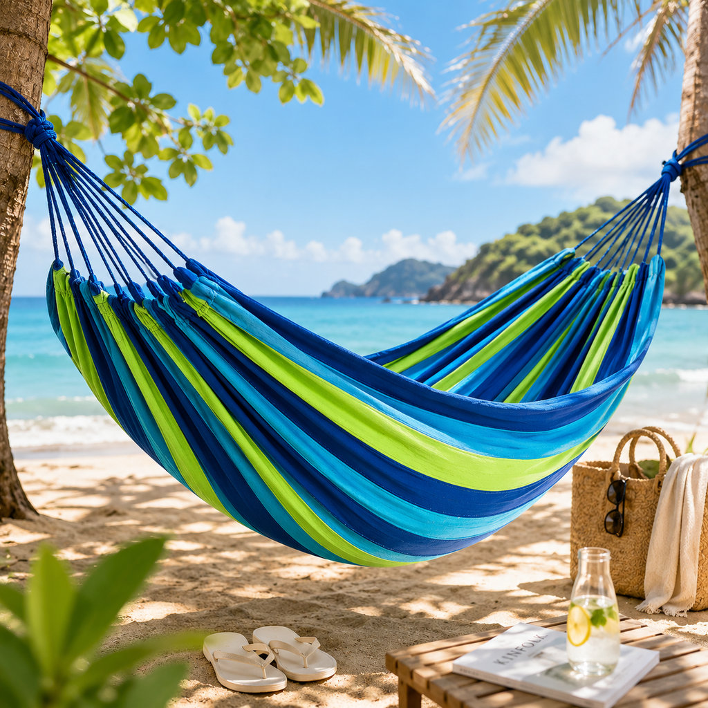 Travel Camping Hammock Portable Lightweight Mesh Canvas | Meowbutter