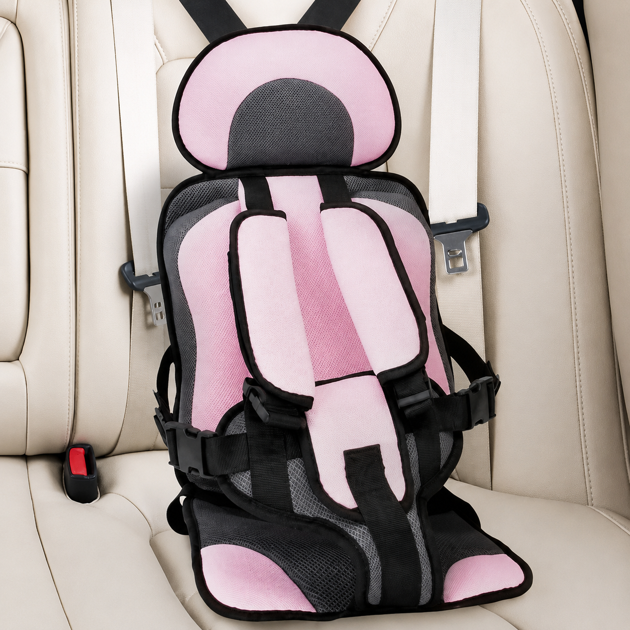 Seggiolino Auto da Viaggio con Imbracatura di Sicurezza a 5 Punti, Imbottito e Portatile | Meowbutter