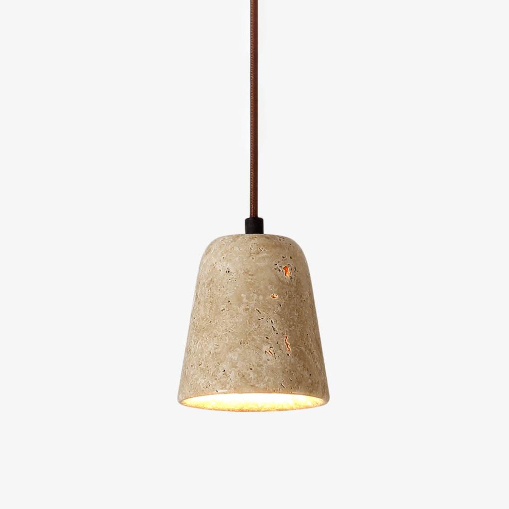 Minimalist Yellow Travertine Pendant Light Hanging Lamp