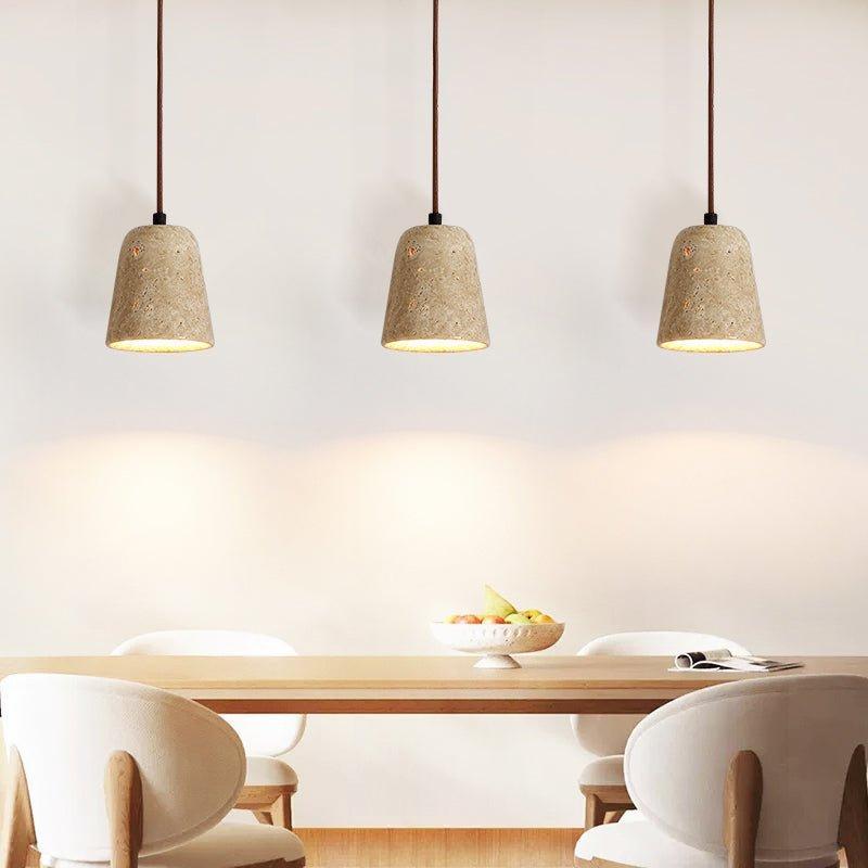 Minimalist Yellow Travertine Pendant Light Hanging Lamp