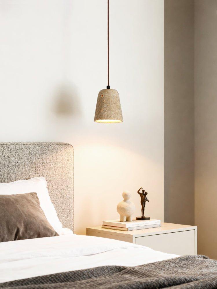 Minimalist Yellow Travertine Pendant Light Hanging Lamp