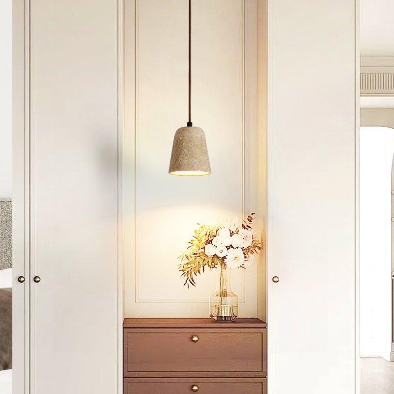 Minimalist Yellow Travertine Pendant Light Hanging Lamp