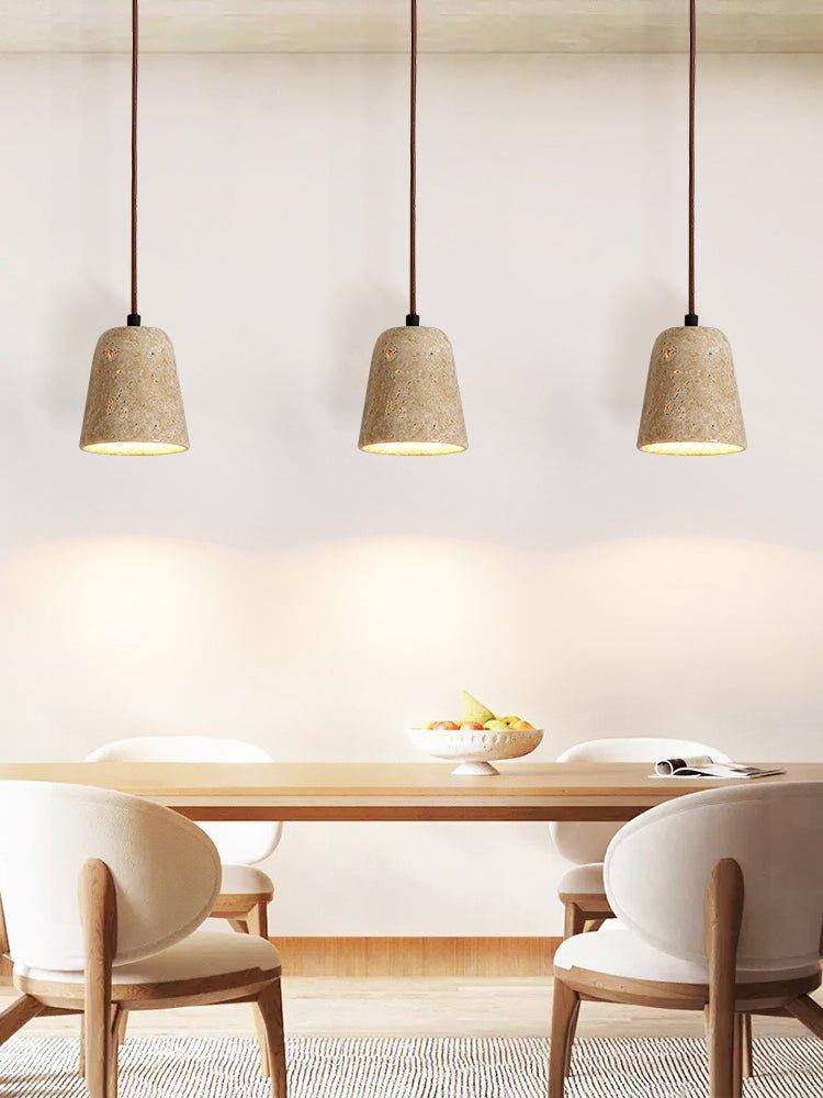 Minimalist Yellow Travertine Pendant Light Hanging Lamp