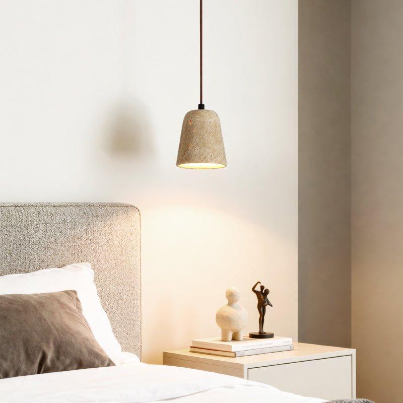 Minimalist Yellow Travertine Pendant Light Hanging Lamp