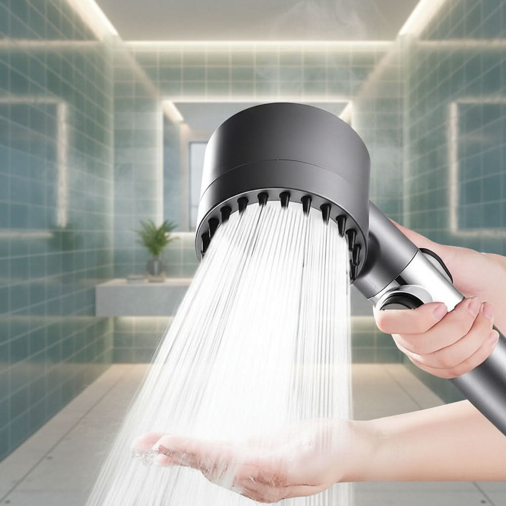 High Pressure Filtered Shower Head 9 Layer Filtration System | meowbutter