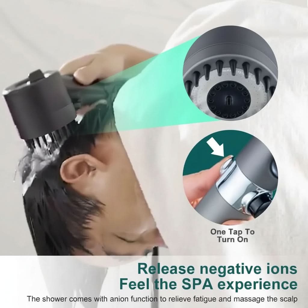 High Pressure Filtered Shower Head 9 Layer Filtration System | meowbutter