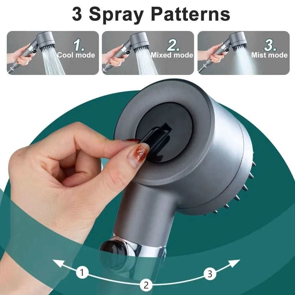 High Pressure Filtered Shower Head 9 Layer Filtration System | meowbutter