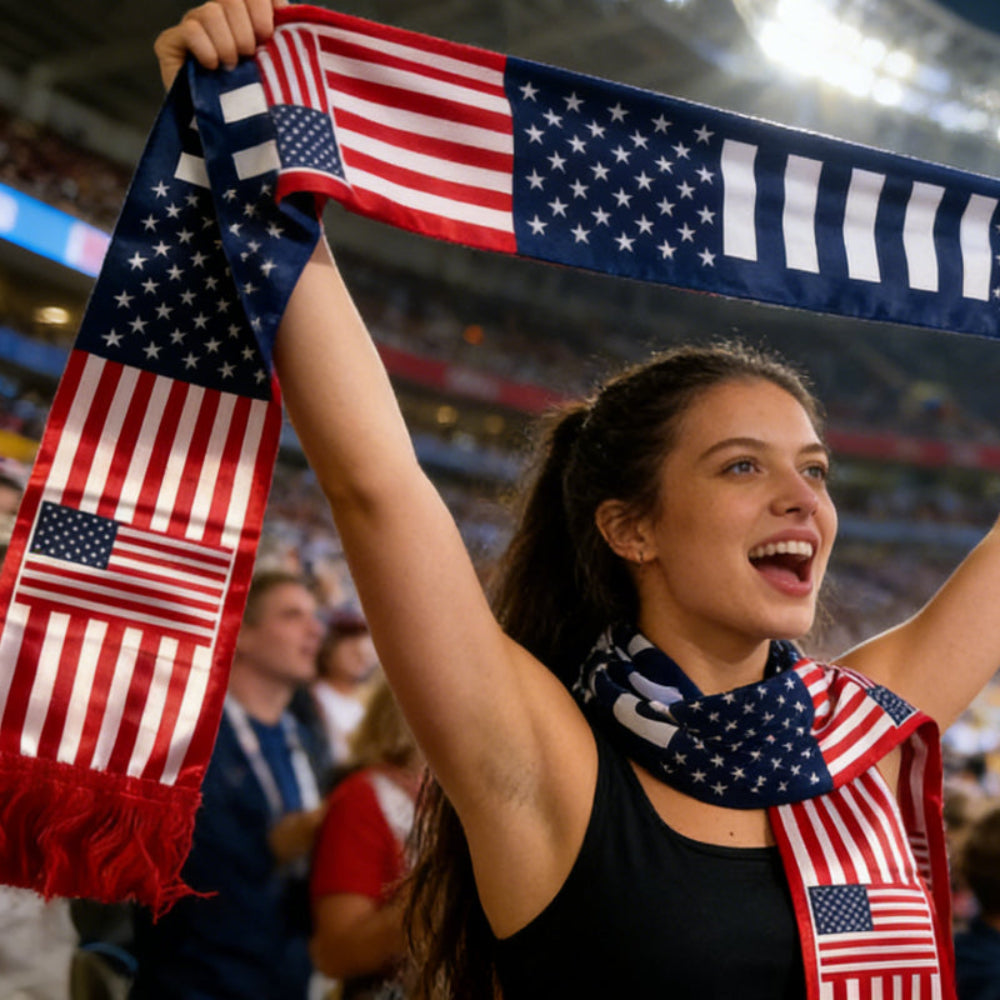 Fanschal mit US-Flagge