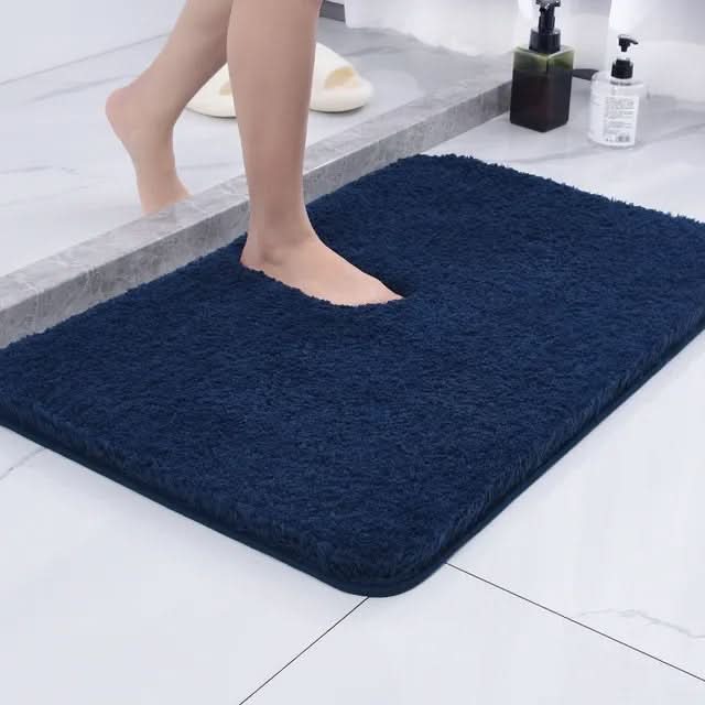 Blød Mikrofiber Badeværelsesmåtte - Skridsikker Komfortmåtte til Badeværelser | meowbutter