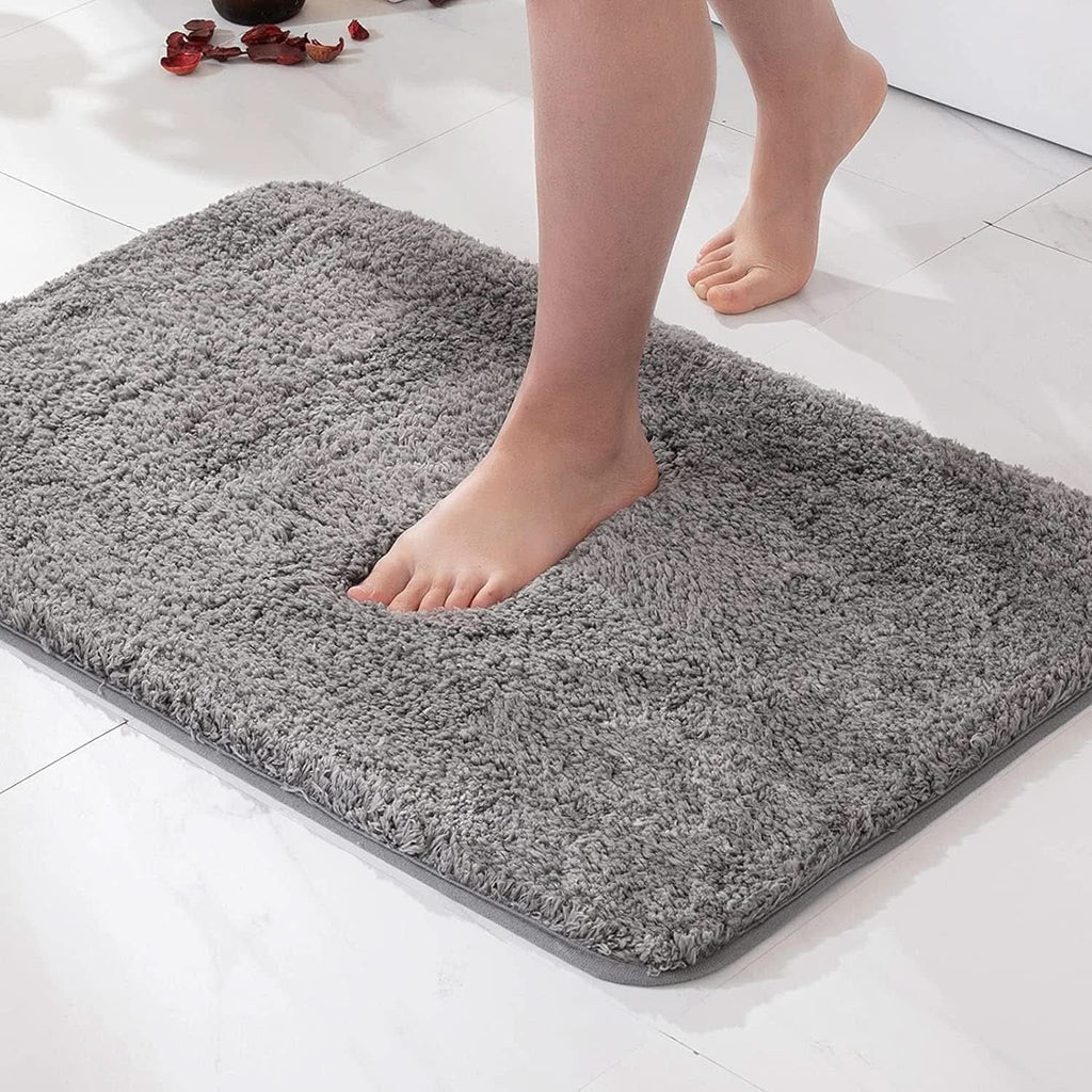 Blød Mikrofiber Badeværelsesmåtte - Skridsikker Komfortmåtte til Badeværelser | meowbutter