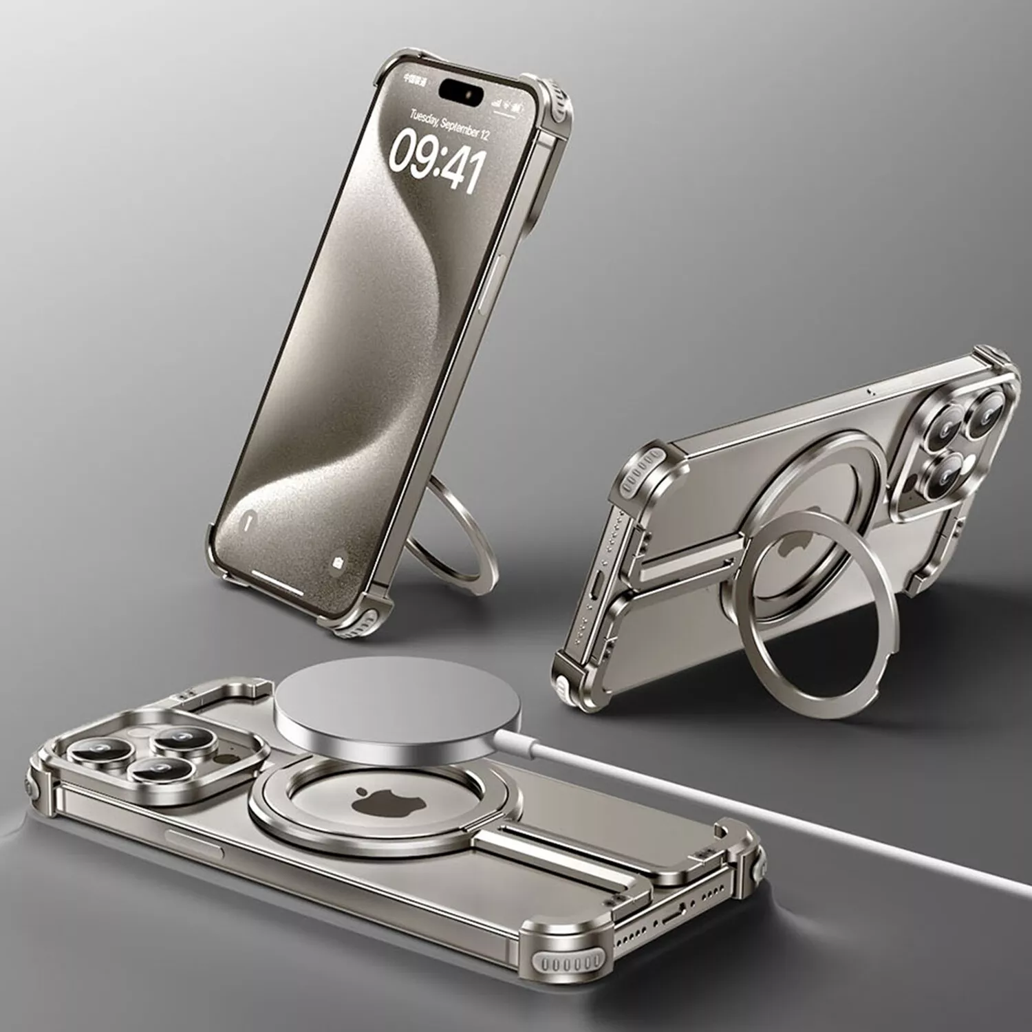 Aurex iPhone MagSafe tok — ultrakarcsú titán, keret nélküli kialakítás