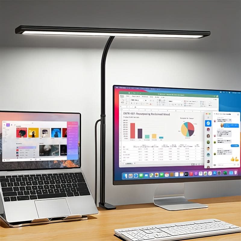 Ultra Wide LED Desk Lamp with Adjustable Color Modes | meowbutter