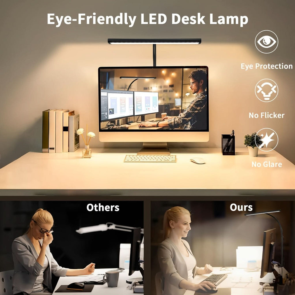 Ultra Wide LED Desk Lamp with Adjustable Color Modes | meowbutter