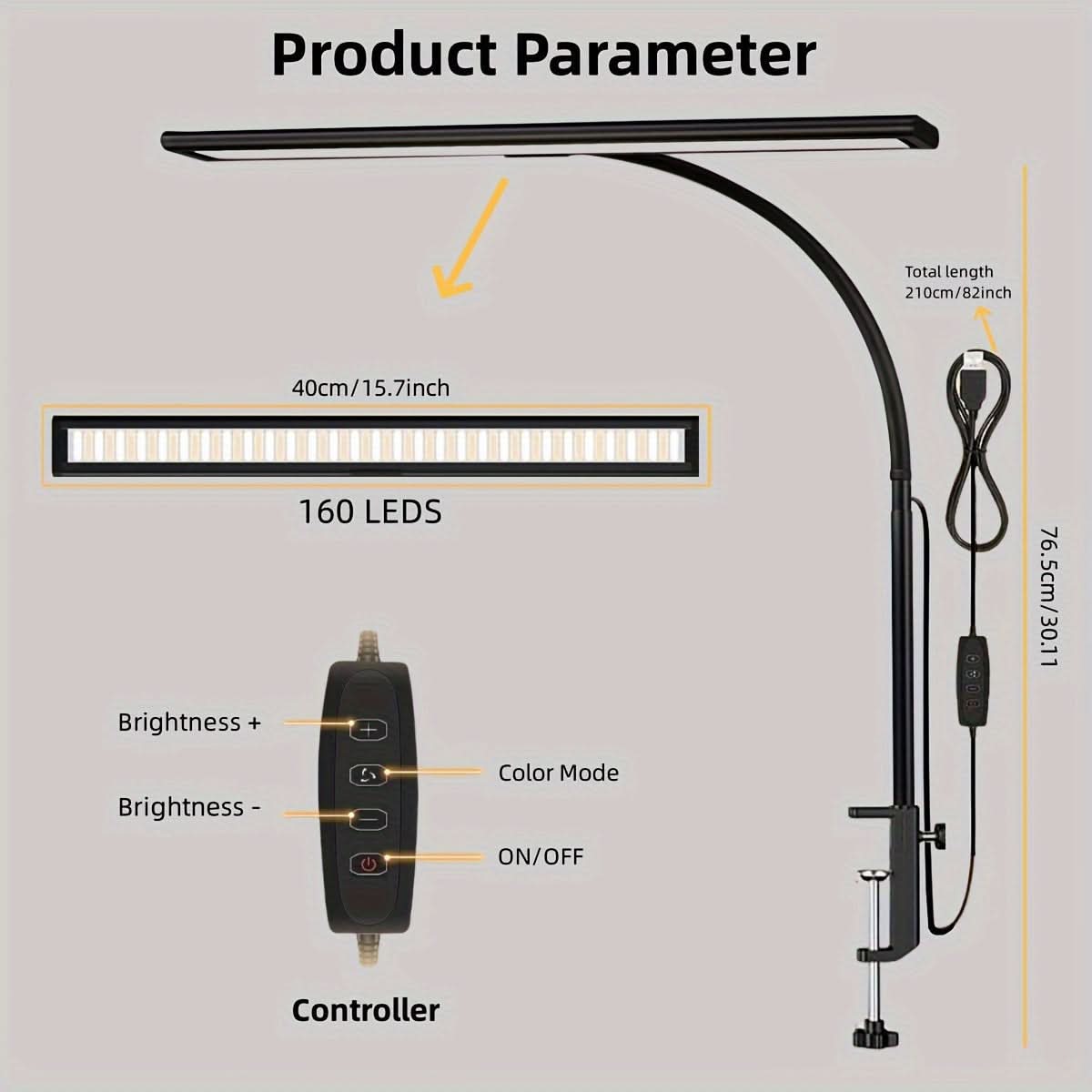 Ultra Wide LED Desk Lamp with Adjustable Color Modes | meowbutter