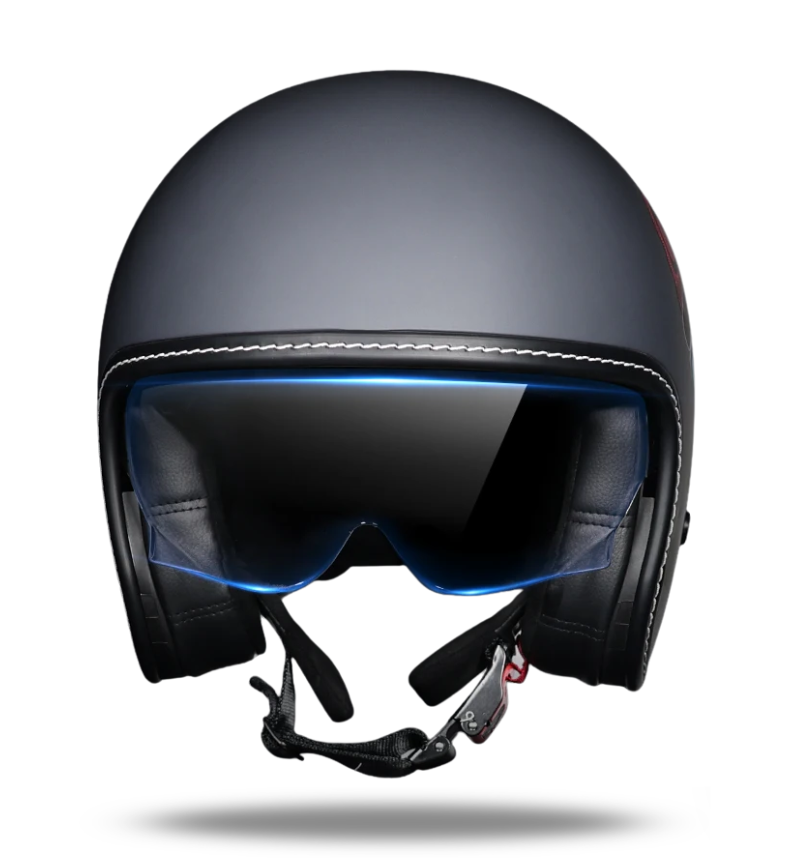 Casco de motocicleta retro abierto premium – Aprobado por DOT y ECE - Meowbutter