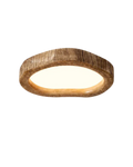 Le Halo Bois Ceiling Light | Rustic Wood-Inspired LED Lamp | Meowbutter