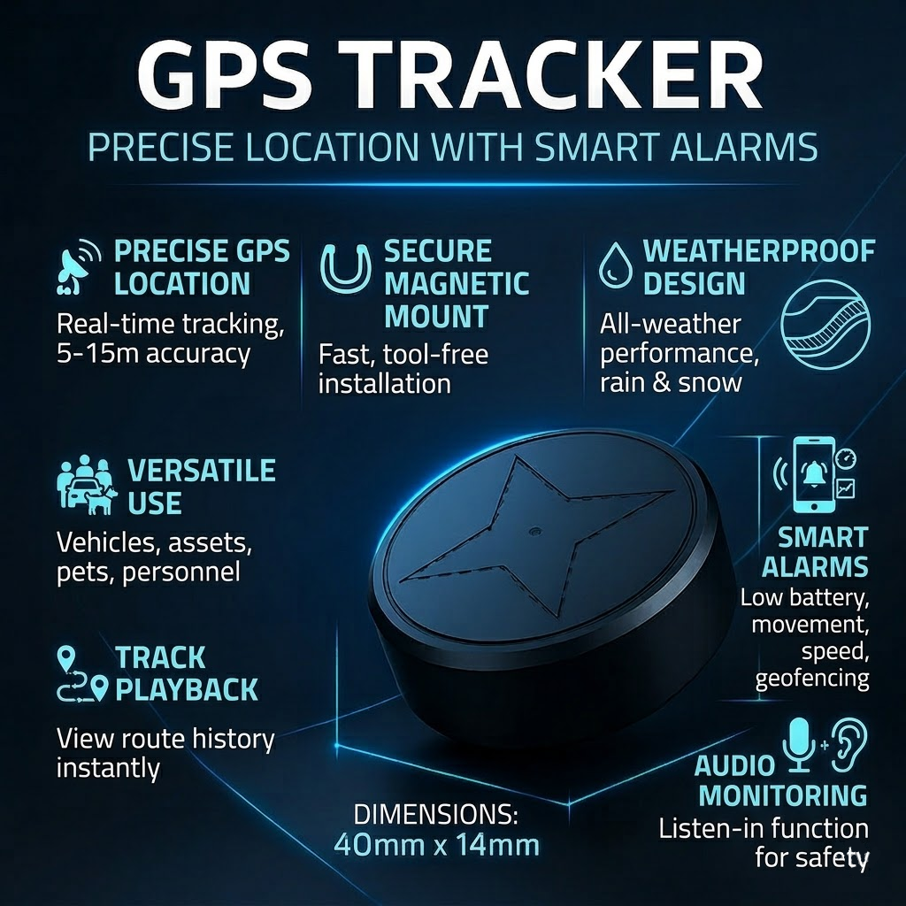 GPS lokátor Mini s magnetem pro sledování polohy vozidla | Meowbutter