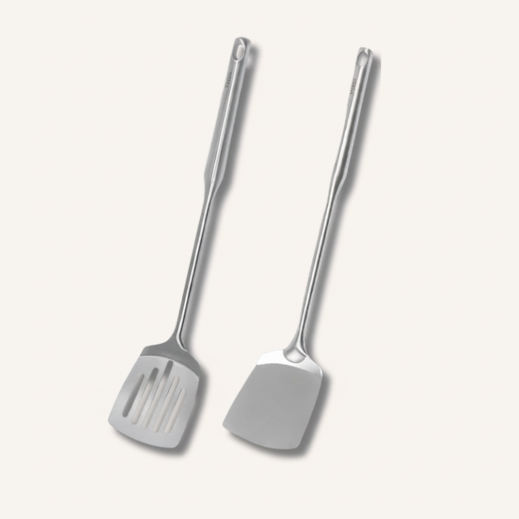 Premium Pure Titanium Spatula Set for High-Heat Cooking and Versatile Performance