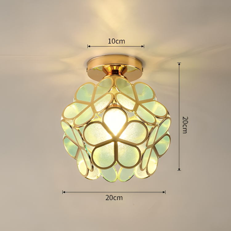 Retro Flower Ceiling Light | Colourful Vintage-Inspired PVC Flush Mount | Meowbutter