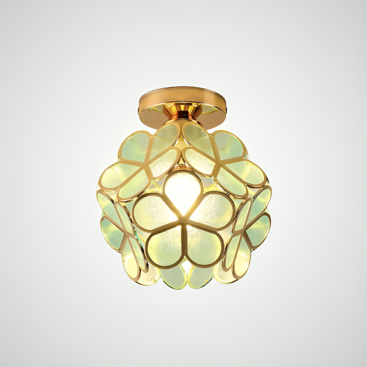 Retro Flower Ceiling Light | Colourful Vintage-Inspired PVC Flush Mount | Meowbutter