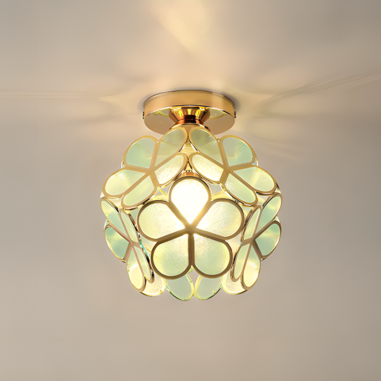 Retro Flower Ceiling Light | Colourful Vintage-Inspired PVC Flush Mount | Meowbutter