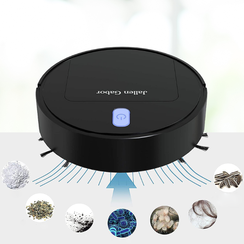 Robotstøvsuger - 99 % allergenfiltrering - for flere overflater - 2 timers driftstid - svart og hvit | meowbutter