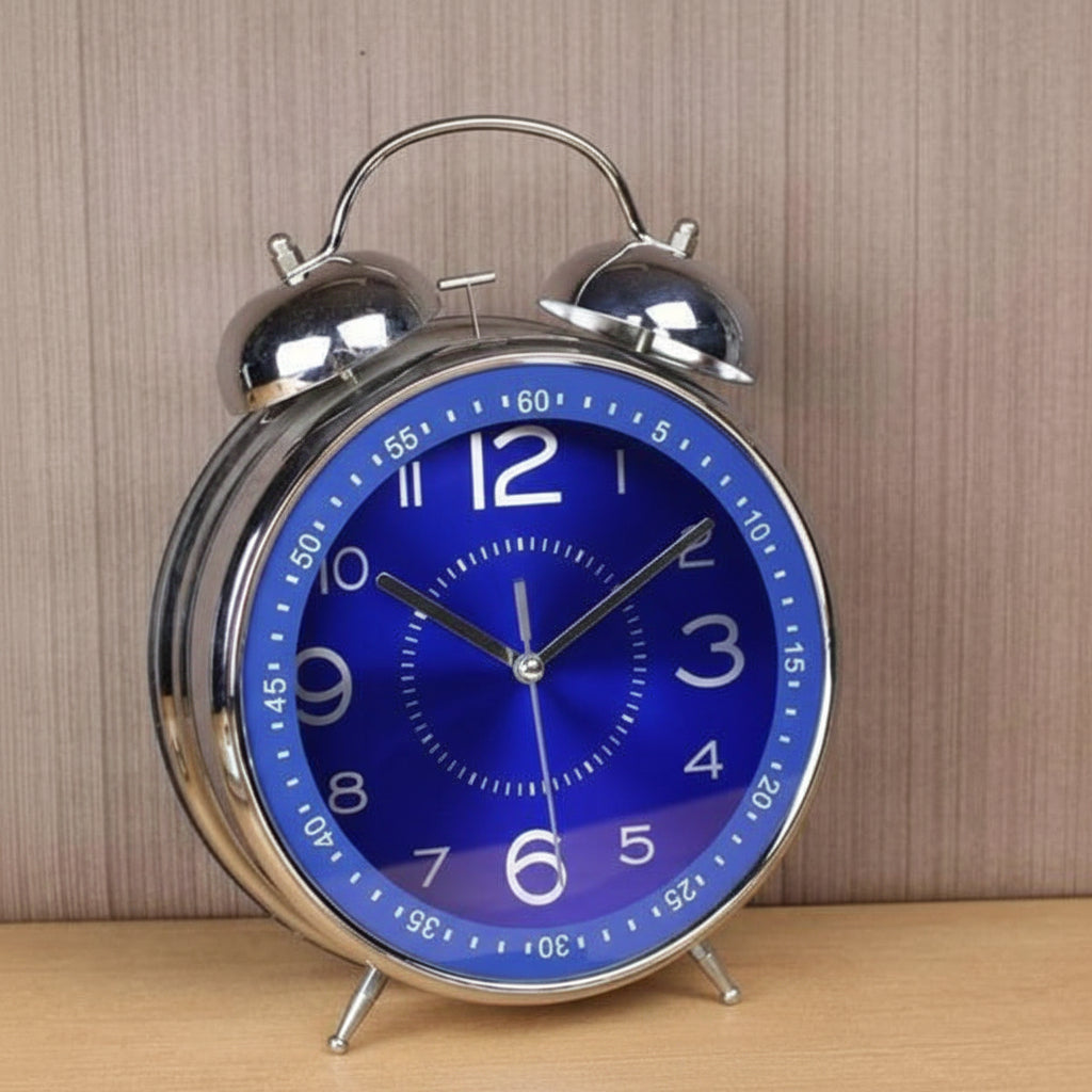 Vintage Metal Alarm Clock — Double Bell Dual Chime Design