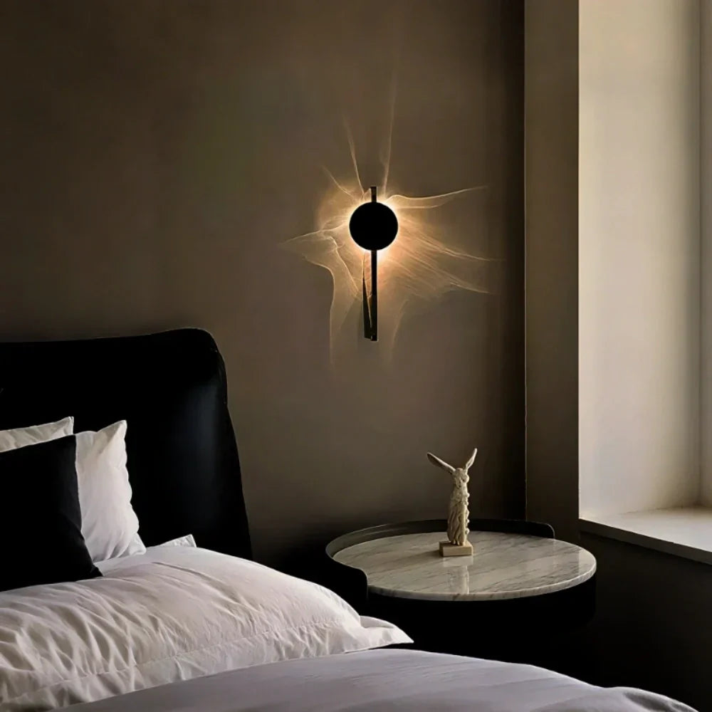 Ripple Wall Sconce With Adjustable 180 Degree Head Warm White Ambient Light