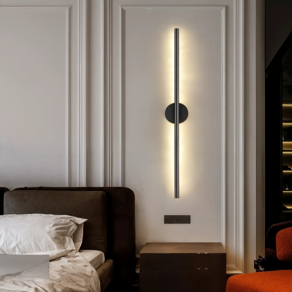 Aluminum Wall Light With Built In LED Bar Minimalist Nordic Design