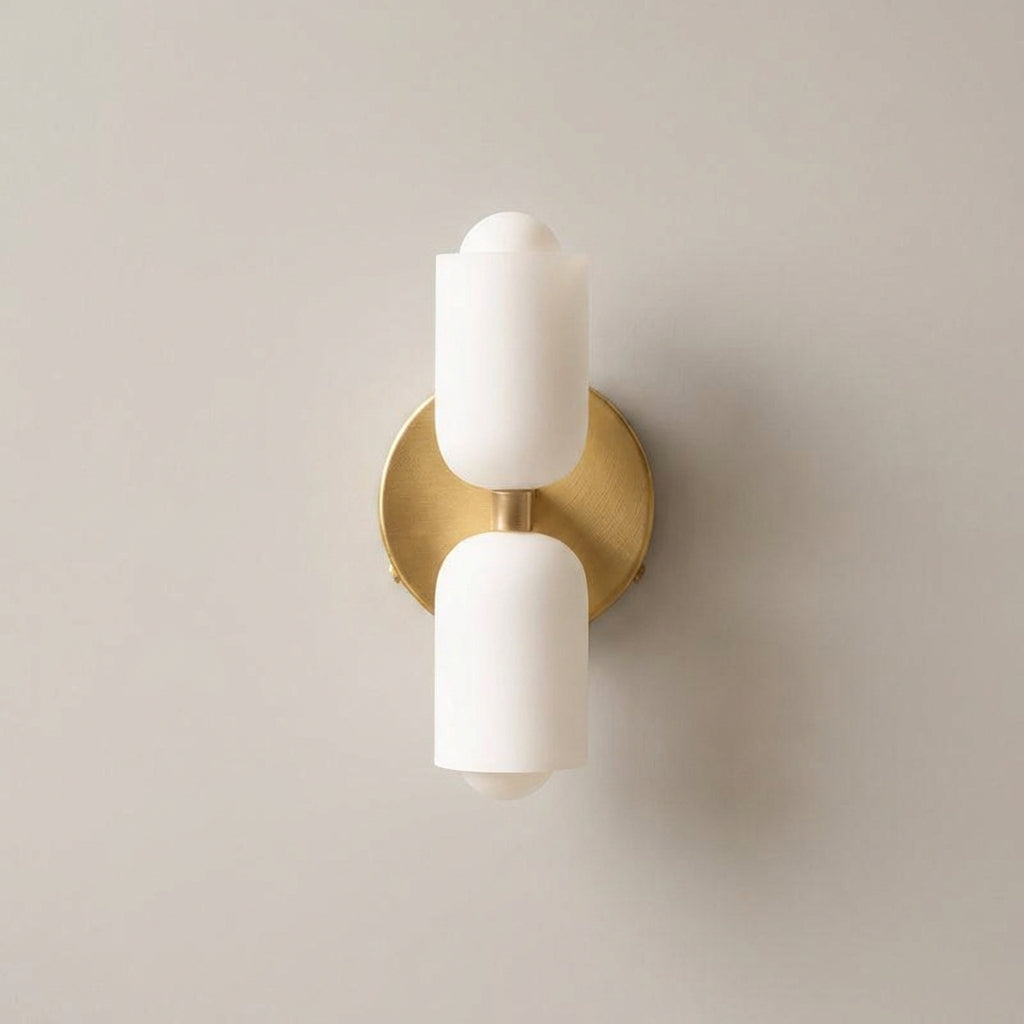 Glass Elements And Metal Wall Light With Dual Up-Down Lighting Nordic Style