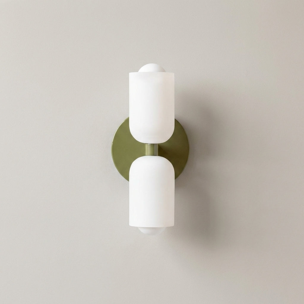 Glass Elements And Metal Wall Light With Dual Up-Down Lighting Nordic Style