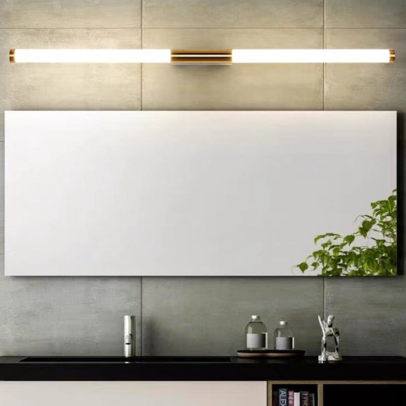Gold Finish Metal And Acrylic Wall Light With Linear LED Bar