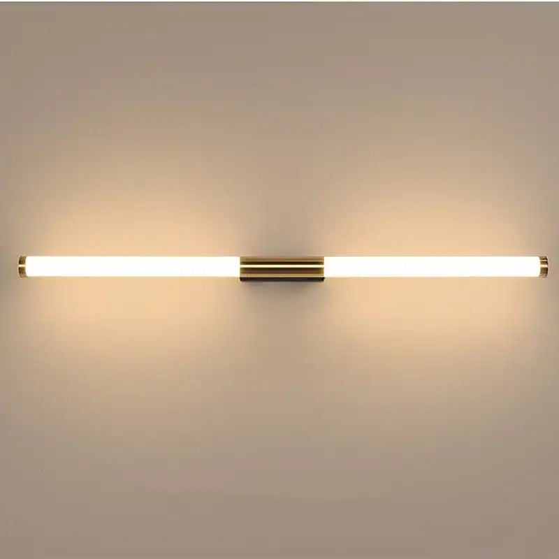 Gold Finish Metal And Acrylic Wall Light With Linear LED Bar