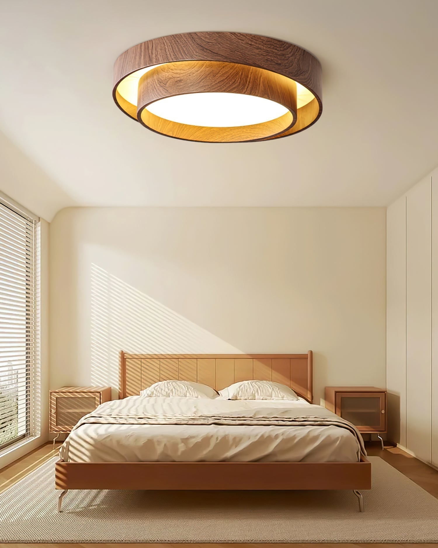 Vaako loftlampe | LED loftlys med valnødfinish | Meowbutter