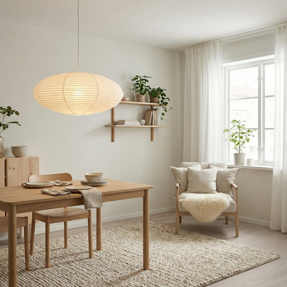 Vabri Indoor Paper Pendant Lamp For Dining Tables And More