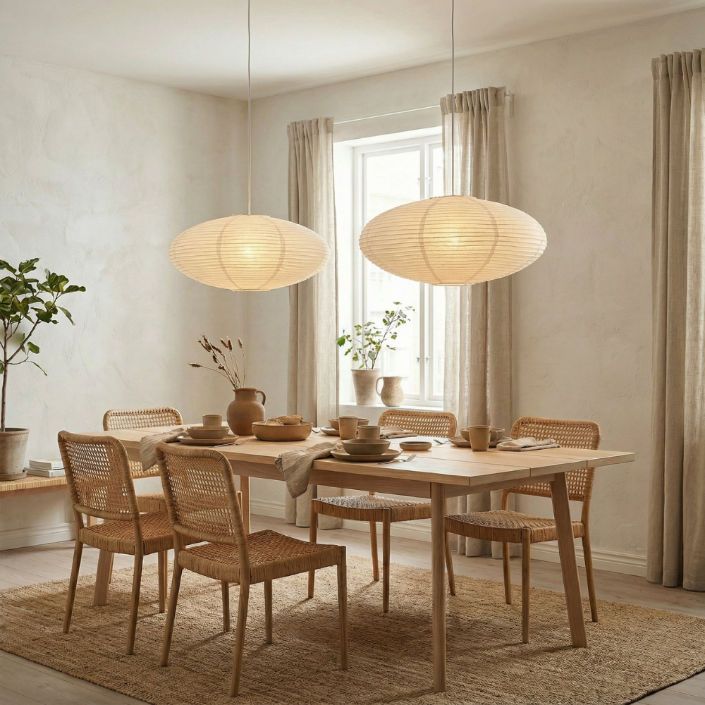 Vabri Indoor Paper Pendant Lamp For Dining Tables And More